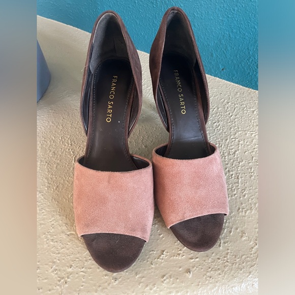Franco Sarto 'L-ilas' leather suede heels Size 9 - Picture 4 of 5